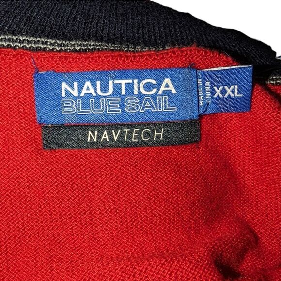 Nautica Navtech Men's Big & Tall 1/4 Zip Cotton Blend Pullover Sweater Size XXL - Picture 6 of 7
